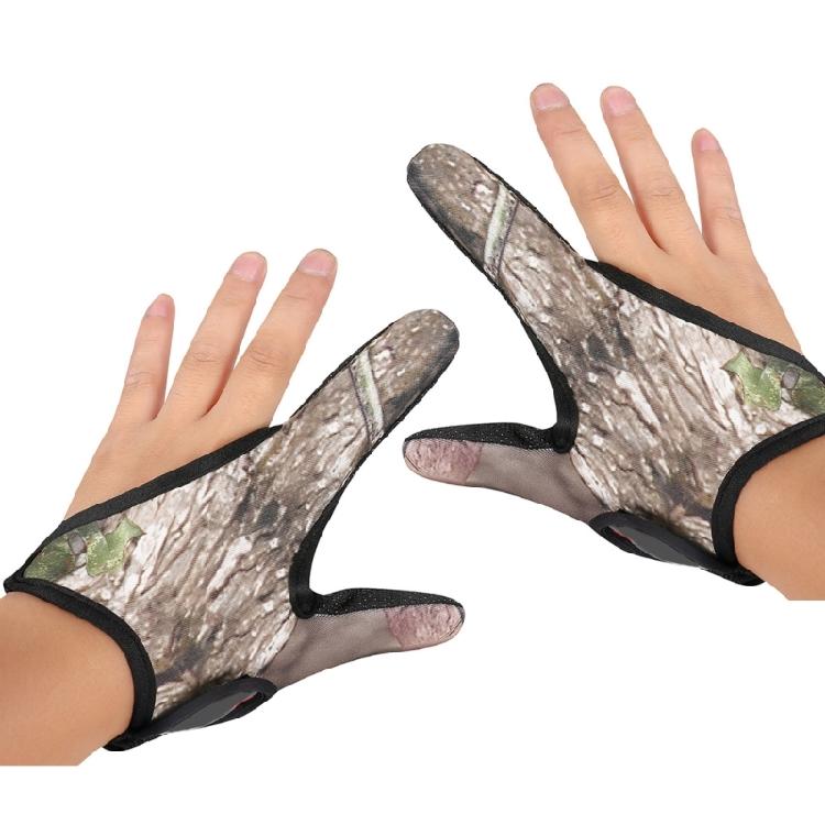1 Pair Breathable and Skidproof Fishing Enthusiasts 2 Finger Gloves Comfortable Fisherman Gloves with 2 Finger Designs камуфляжный