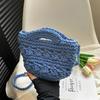 Summer Weaving Beach Bag Solid Color Women's Handbags Casual Crochet Shoulder Bag  Travel