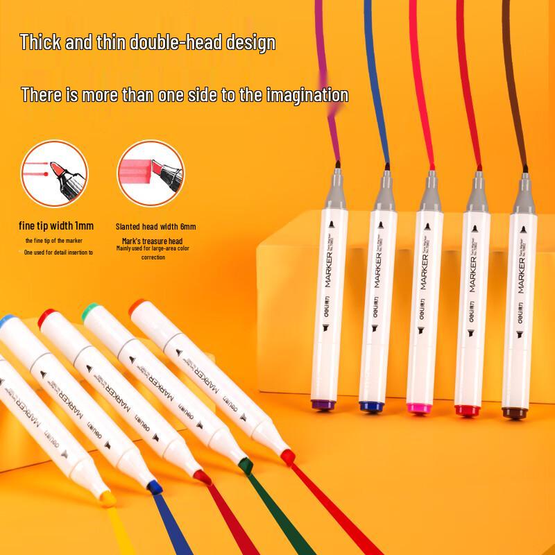 Deli 48-Color Dual Tip Alcohol Markers