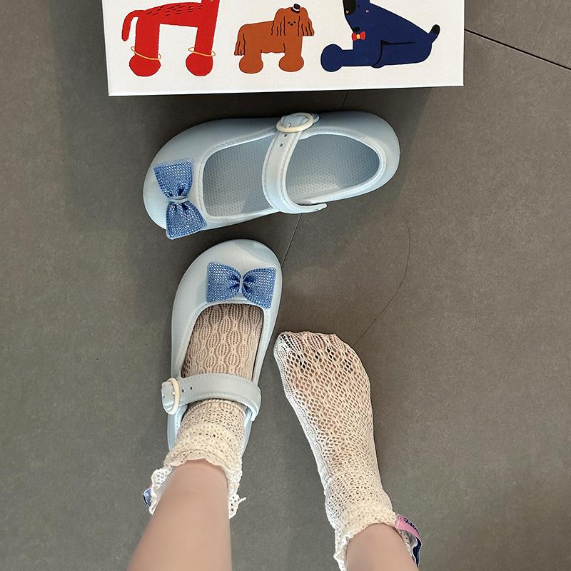 Fashion High-end Sense One-word Buckle Single Shoes Girls Mary Jane Cool Slippers Summer Wear EVA Non-slip Bag Head Sandals