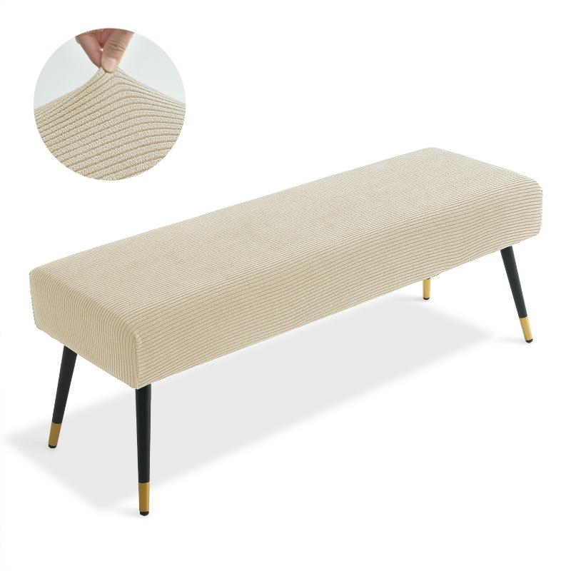 

Polar Fleece Bench Cover Stretch Long Piano Stool Cover Universal Seat Protector for Bedroom Change Shoes Chair Pad High-End