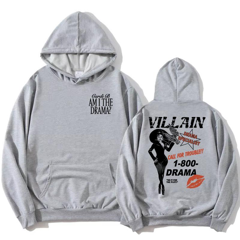 Cardi B JSEM DRAMA Mikiny 2025 Album Grafický Potisk Mikiny Móda Dlouhý Rukáv Dámské Pulovry Streetwear Unisex Top