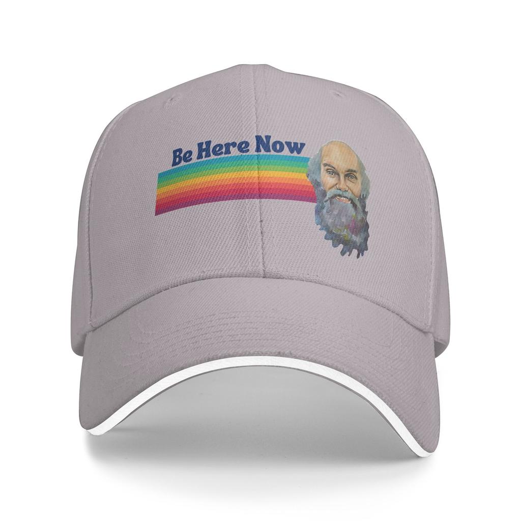 Ram Dass Be Here Now Rainbow Sun Baseball Cap Summer Men Adult  Design Trucker Hat Adjustable Fashion Outdoor Gym Baseball Caps