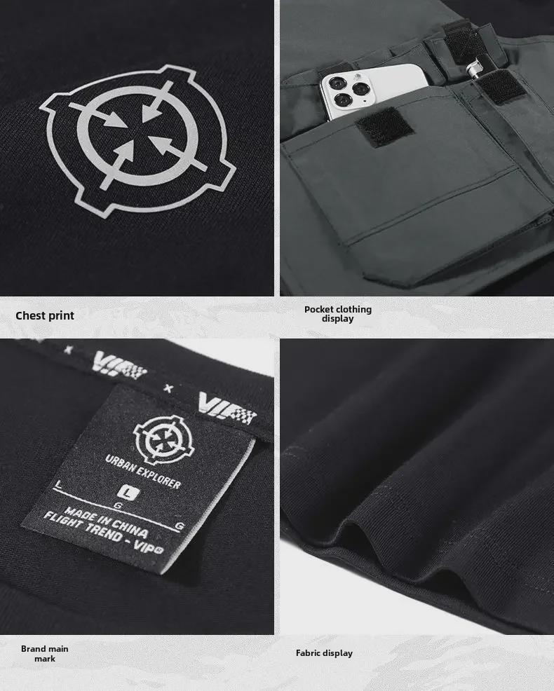 Men's 2022 Summer Short-Sleeve Round Neck Loose T-Shirt - Trendy Functional Workwear Style