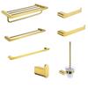 cmaos Brushed Gold Bathroom Towel Rack Set