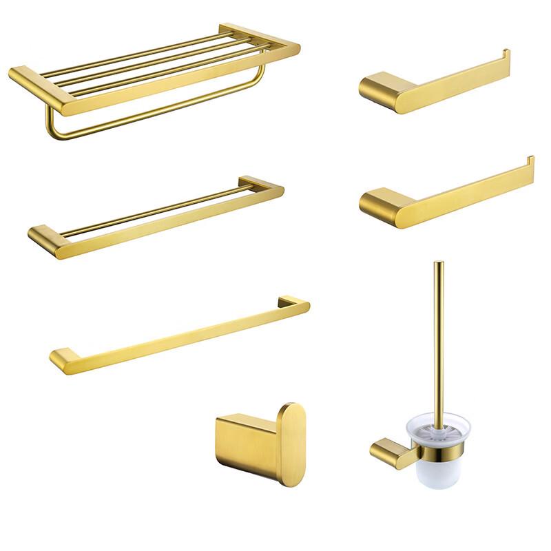 cmaos Brushed Gold Bathroom Towel Rack Set