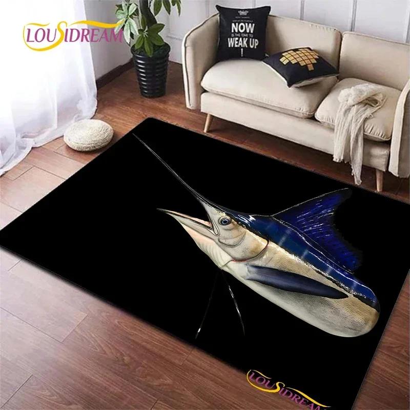 Fishing Enthusiast Carpet for Living Room Sofa Table Bedroom Rugs Home decor Kitchen washroom Indoor Outdoor Non-slip floor Mats