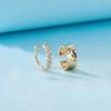 2Pcs/Set Fashion Silver Color Crystal Clip Earrings for Women Girls Minimalist Metal C-Shaped Fake Piercing Ear Cuff Ear Jewelry