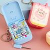 Electric Maze Keychain Toy Sound And Light Interaction Mini Puzzle Game Cute Cartoon Style Portable Decompression Tool Gift for Kids Boys