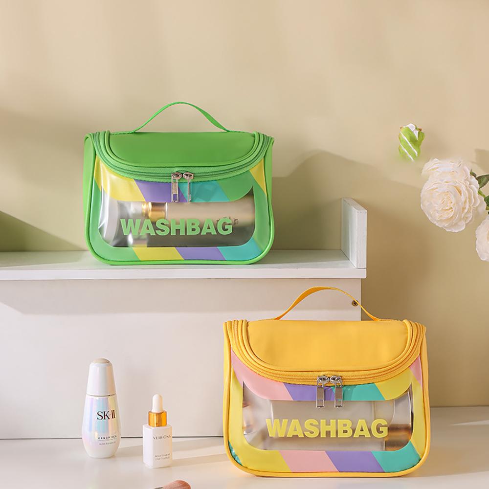 Women PVC Waterproof Cosmetic Bags Travel Storage Bag Toiletry Organizer Portable Transparent Makeup Bag Female Shower Wash Bag