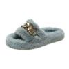Fashion 2025 women Summer Women House Slippers Faux Fur Warm Flat Shoes Female Slip on Home Furry Ladies Slippers Size 36-43 Wholesale