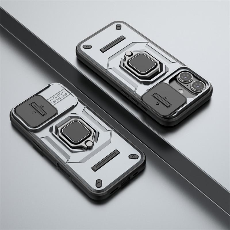 For iPhone 17 Case Slide Camera Len Cases For apple iPhone 17 Air iPhone 17 Pro Max Cover Bumper Shockproof Armor PC Phone Cover