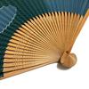Hanakanzashi Folding Premium Paper Fan with Japanese Navy and Flowing Water Size 82 Men's Fan, 21.5cm, Pattern, Blue-Gray, Blue, Blue, Design,