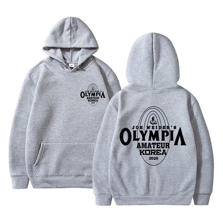 Olympia Amateur Korea Fitness Gym Pump Cover Print Hoodie Male Fashion Oversized Pullover Hoodies Men Casual Cotton Sweatshirt