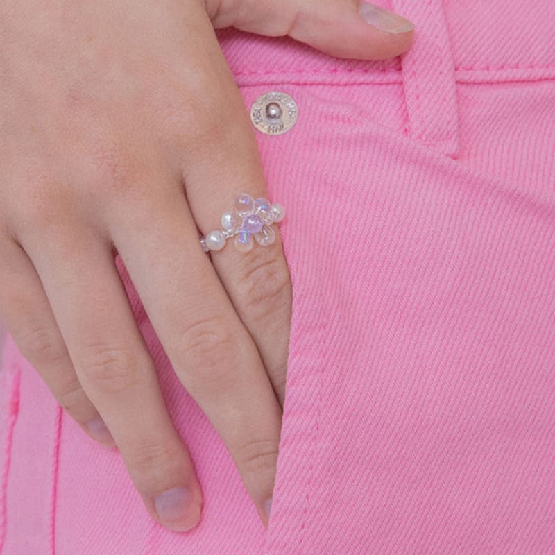 GETMEBLING Ocean Ice Flower Ring