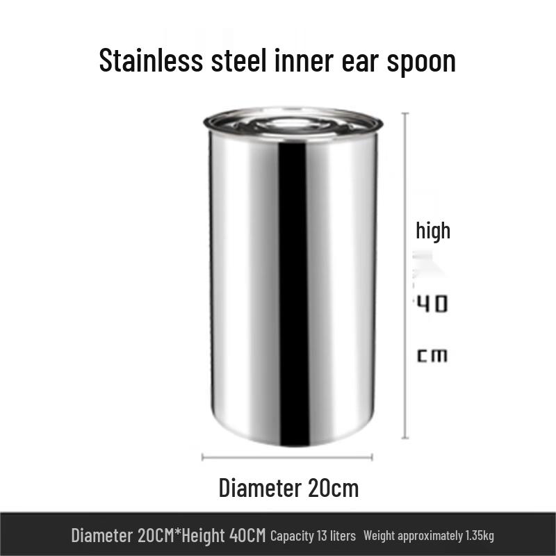 Yunrui Stainless Steel Storage Bucket with Lid