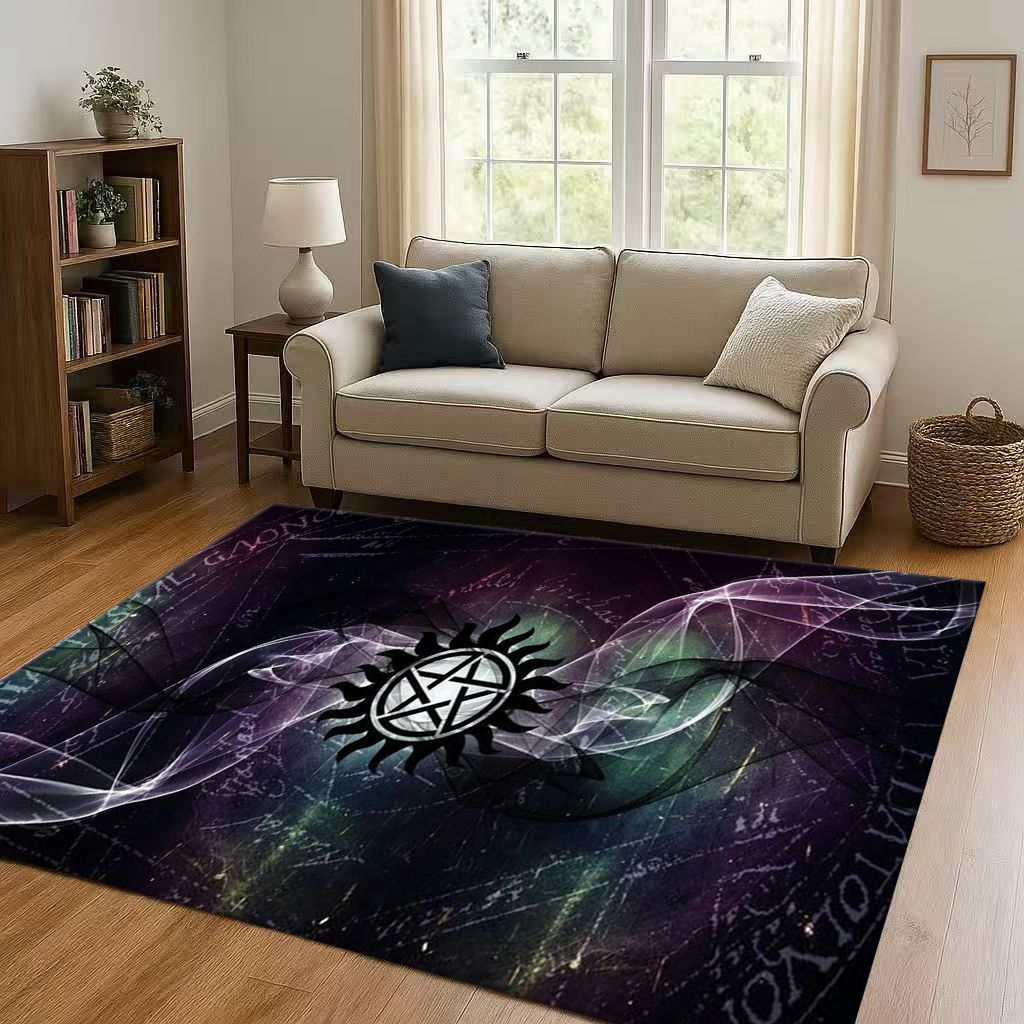 SPN Supernatural Sam Dean Winchester TV Living Room Non-Slip Area Rug Soft Carpet for Bedroom Playroom Sofa,Home Decor Doormat