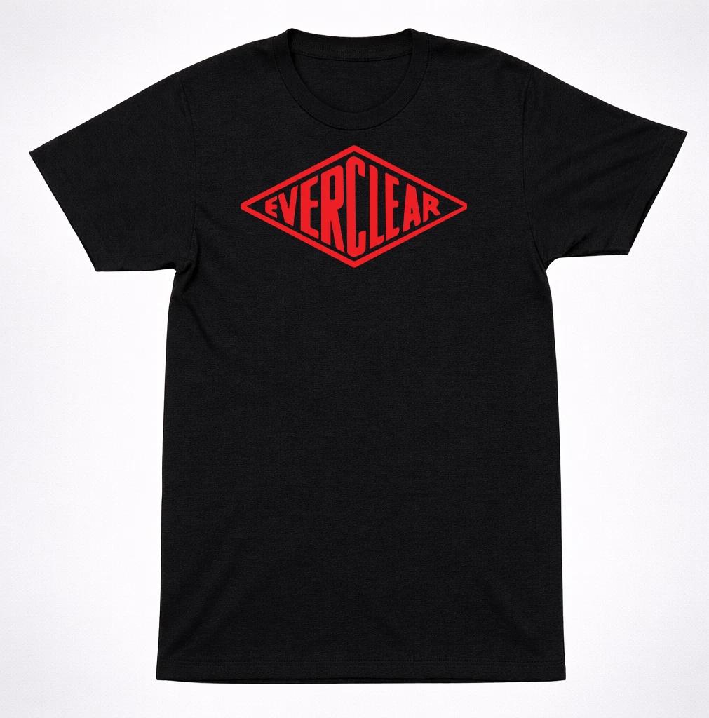 Everclear Logo Shirt Alternative Rock Band Red Emblem 90s Music Black Tee 4XL