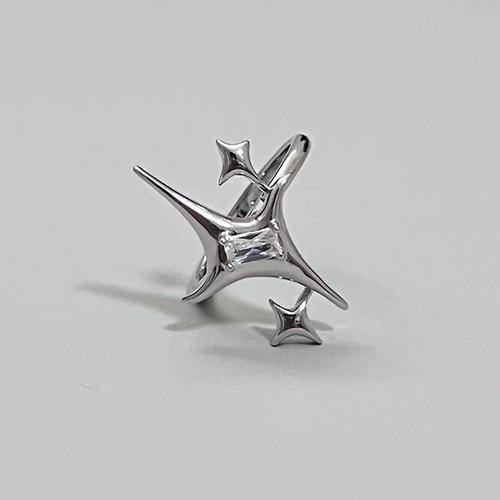 925 Silber Kreuz Linien Ringe Für Frauen Mode Handgemacht Geometrisch Unregelmäßig Breit Offen Ring Party Schmuck Feiertagsgeschenke