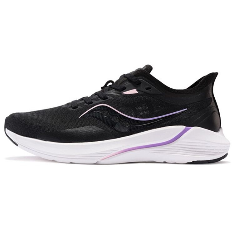 SAUCONY Humming 2 Lightweight Breathable Fabric Cushioning Non-Slip Durable Low-Top Running Shoes Women Sneaker Black Pink S18181-4