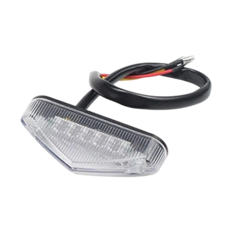 Universal Motorcycle Mudguard Tail Light ABS Triangle Design Enhances Visibility For Night Riding And Complex Road Conditions