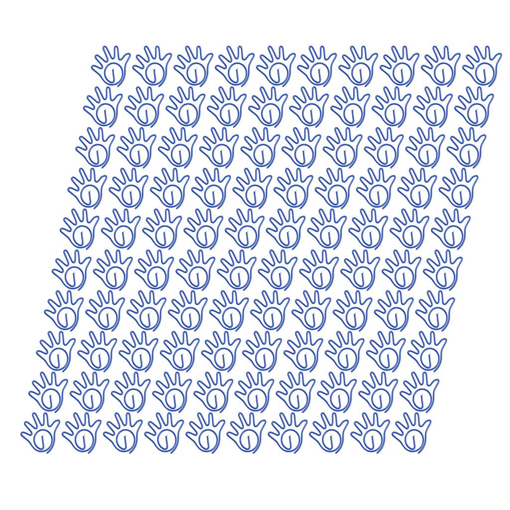 100pcs Paper Clips Innovative Cute Small Palm Shape Reusable Metal Paperclips for School Home
