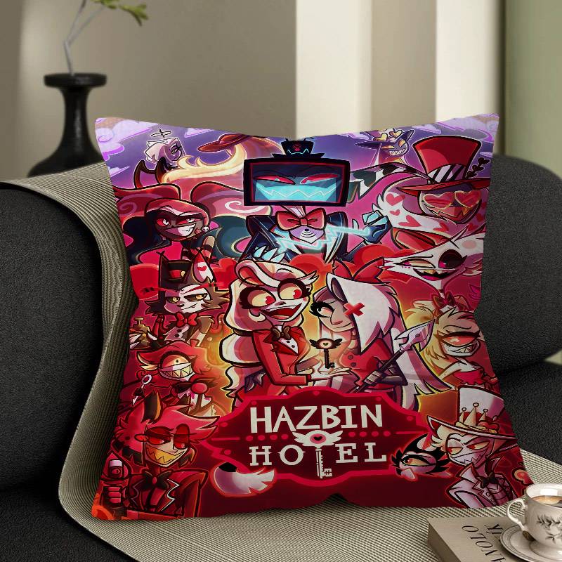 Hazbin H-Hotels Angel Dust Alastor Povlak na polštář Potah na polštář Pouzdro na polštář do auta na pohovku Auto Vánoční dárek 40x40cm 45x45cm