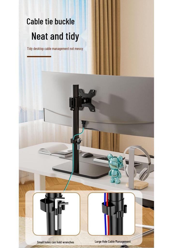 Height-Adjustable Rotating Computer Monitor Stand for 22-34 Inch Screens