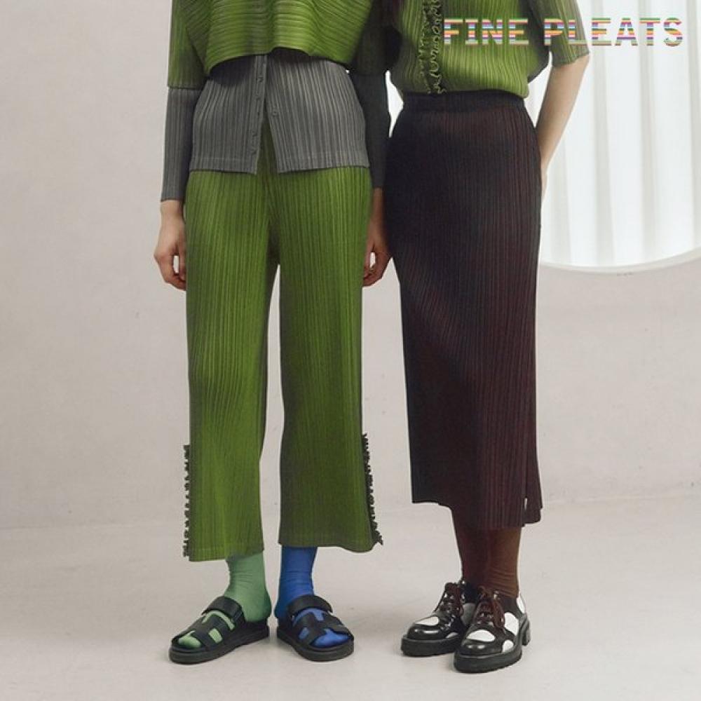Fine Pleats Melody Pants Green Bin FREE