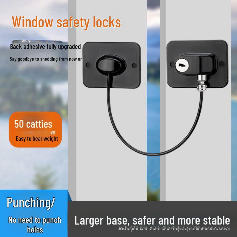 Aluminum Alloy Child Safety Lock for Windows and Sliding Doors