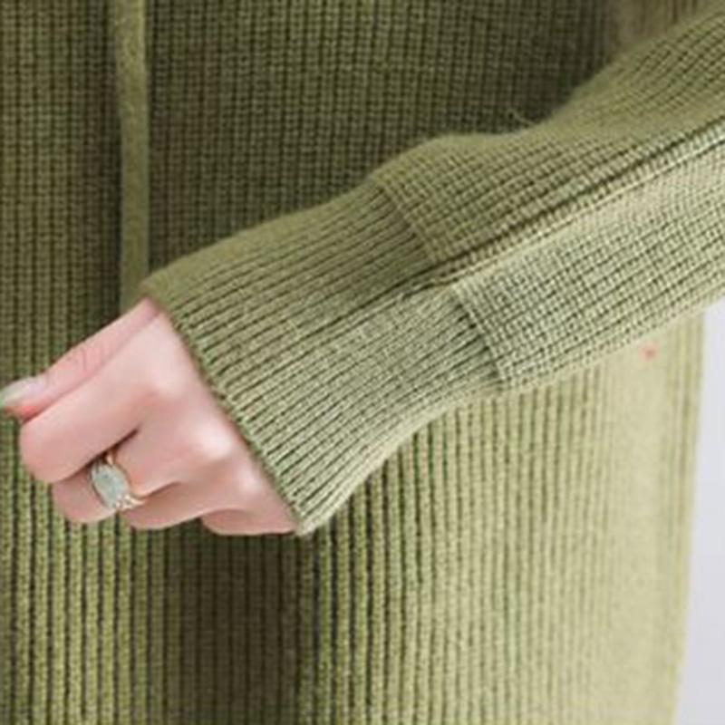 Sweater for Women Autumn Winter Thickened Pullover Warm Knitted Stretchy Long Sleeve Hooded Oversize Jumper Tops