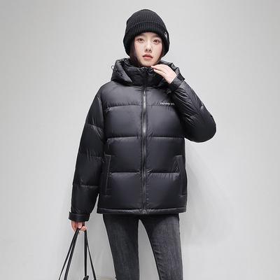 Kort dame dunjakke 90% and Vintervarm jakke Tyk Puffer Kontor Afslappet tøj