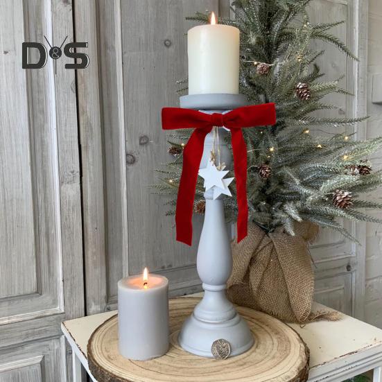 12 funde de catifea de Crăciun fundite de catifea cu panglică roșie cu cravate aurii pentru decorarea ghirlandei coroanei de pom de Crăciun