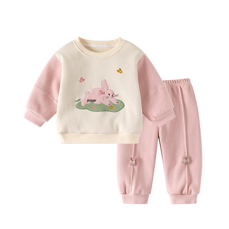 

Девочки Осенний Костюм Двойка с Мультяшным Принтом - Стильный Комплект Детской Одежды для Прогулок 120 cm