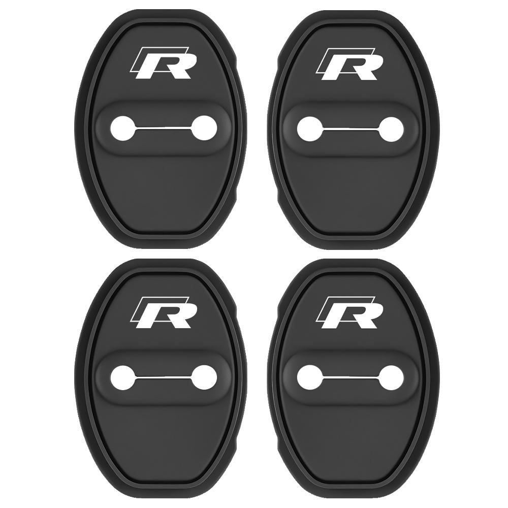 2/4Pcs Silicone Car Door Protective Cover Auto Door Locks Guard Shock Pads for Volkswagen VW R 4 Motion Caddy CC Golf 5 6 7 Bora
