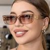 Women's Fashion Rectangular Sunglasses with Hollow Chain Legs
