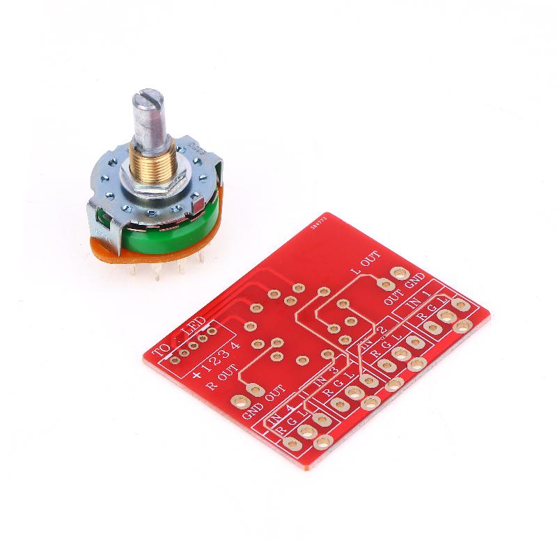 Rotary Switch 3 Pole 4 Position Signal Selection Power Amplifier Audio Signal Switch Accessories