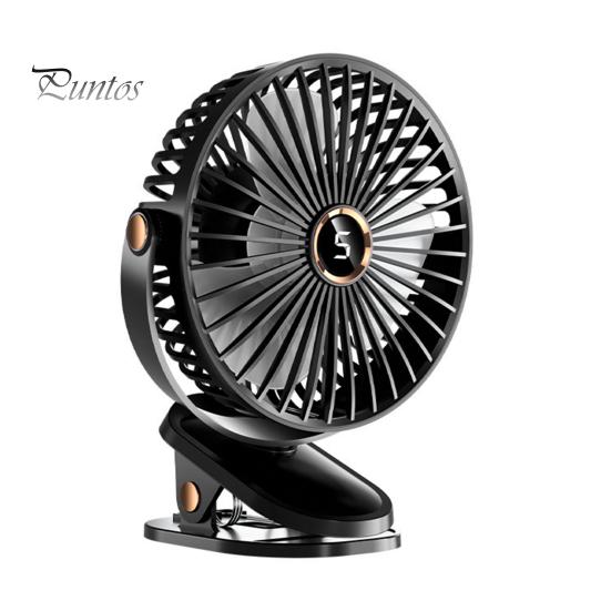 

Настольный вентилятор с батарейным питанием Мини-вентилятор с зажимом и цифровым дисплеем Регулируемый на 720 градусов 5 скоростей ветра Малошумный охлаждающий вентилятор чёрный