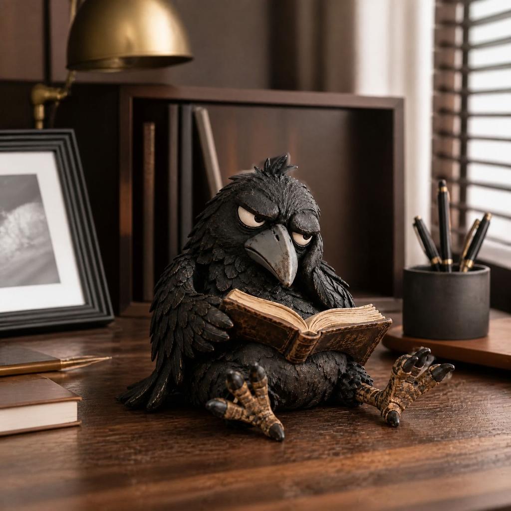 Vintage Figurine, Artistic Desk Ornament, Tabletop Decor for Home Bookshelf