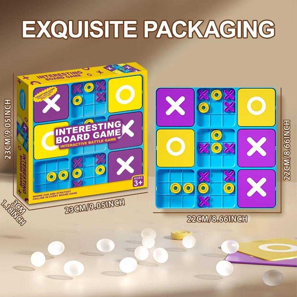 Montessori Montessori Puzzle Table Game Funny Nine-Square XO Game  Family Entertainment