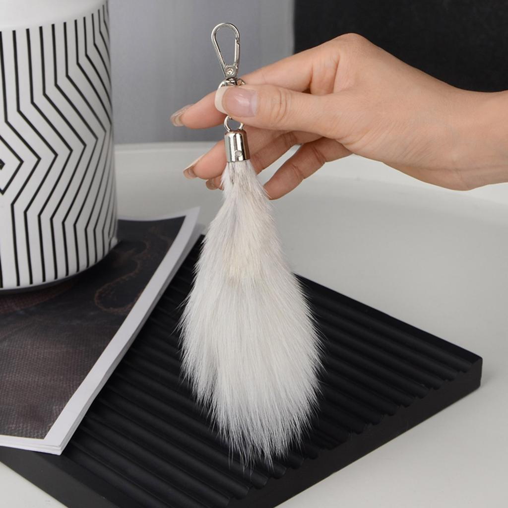 Tail Keychain Cosplay Toy Bag Pendant Fox Tail Shape Fashion Key Adornment Key Jewelry Suitable for Any Occasion