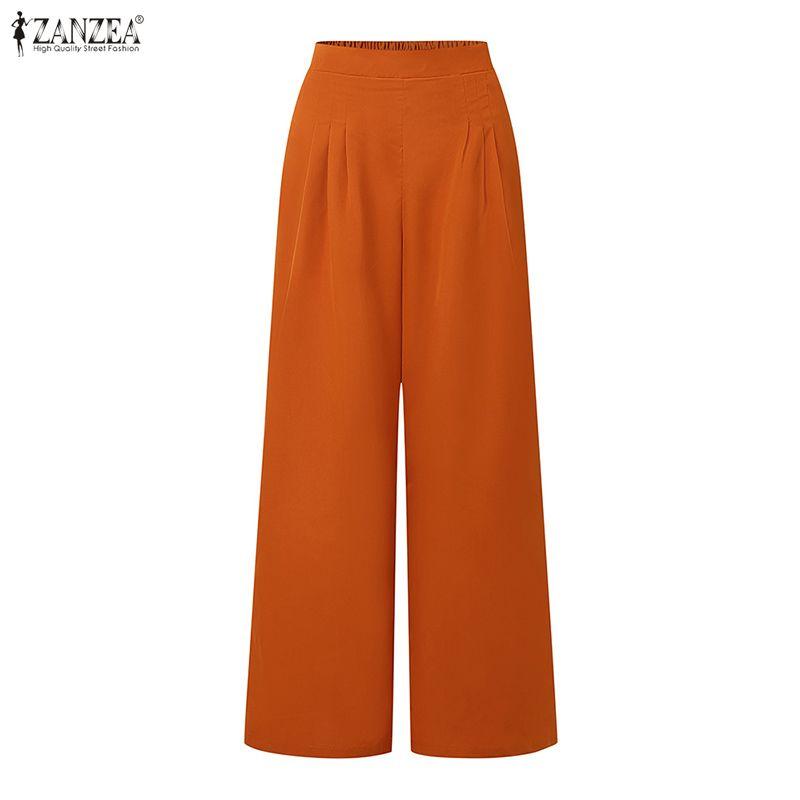 ZANZEA Bluză și pantaloni cu mâneci 3/4 pentru femei Seturi de costume casual din două piese