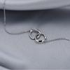 925 Sterling Silver Irregular Circle Necklace Simple Female Clavicle Chain Necklace Daily Jewelry