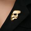 Vintage Stainless Steel Round Irregular Brooch for Women Exquisite Metal Circle Geometric Brooch Suit Accessories Zircon Gift