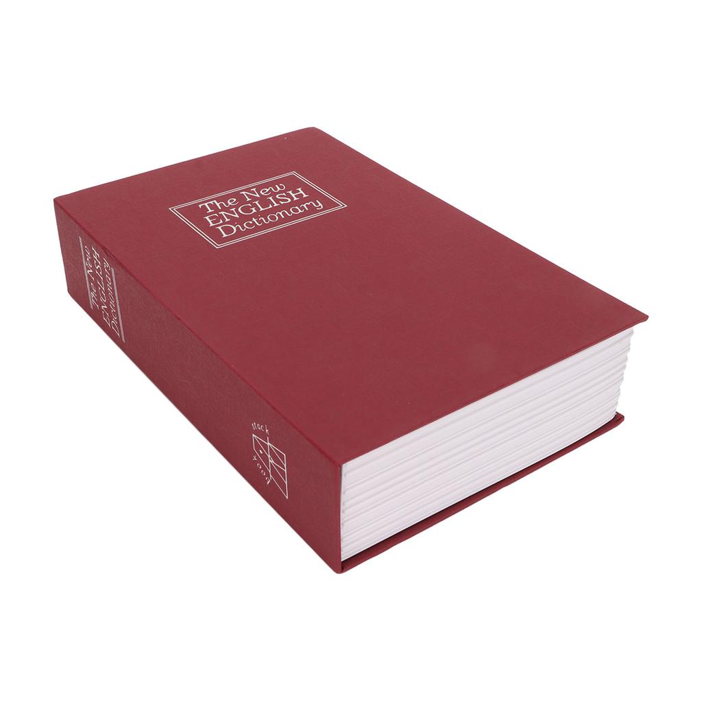 Book Safe Small Diversion Book Safe Storage Lock Box Money Coins Cards Hiding Box with Combination Lock Red
