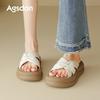 Augustine Slippers Women's Outer Wear Summer 2025 New Thick-soled Huge Good-looking, Not Tired, Sandals Are Beautiful with Skirts