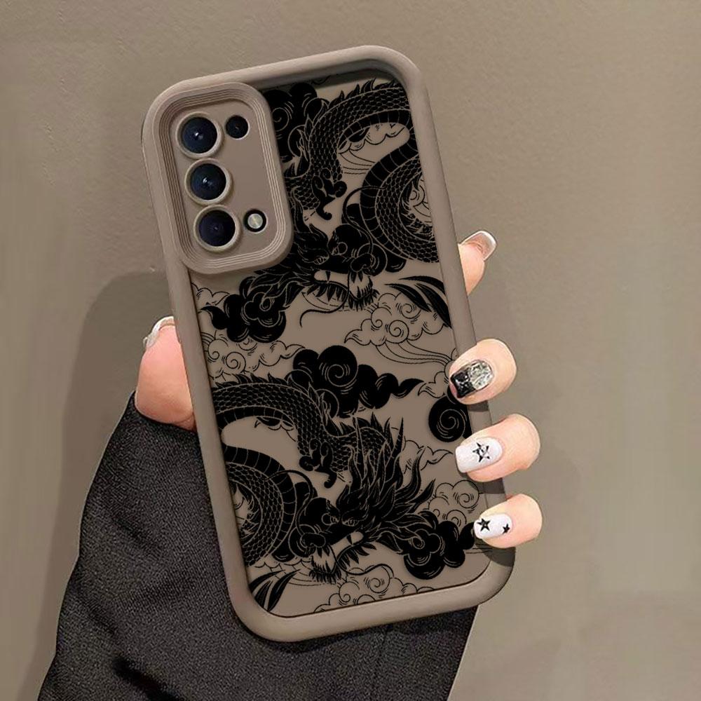 Fashion Dragon Pattern Phone Case For Samsung Galaxy S26 S25 S24 S23 S22 S21 FE S20 ULTRA PLUS TPU Case Shockproof Cover Shell