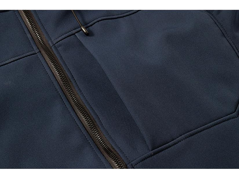 Unisex Fleece-Lined Windproof Waterproof Softshell Hooded Jacket for Outdoor Camp & Hike