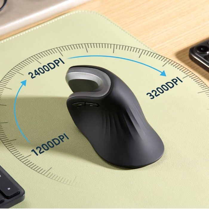 Souris Ergonomique Verticale Sans Fil Ewent EW3154 3200 DPI Noir