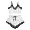 GMXIA Sexy Lace Sex Underwear, Strappy Three-point Off-the-shoulder Lace Underpants Set Pajamas